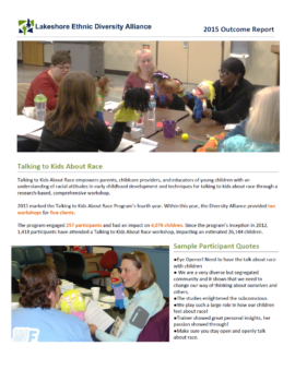 2015 Outcome Report Talking To Kids About Race Cover