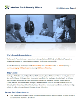 2016 Workshops Outcome Report Cover